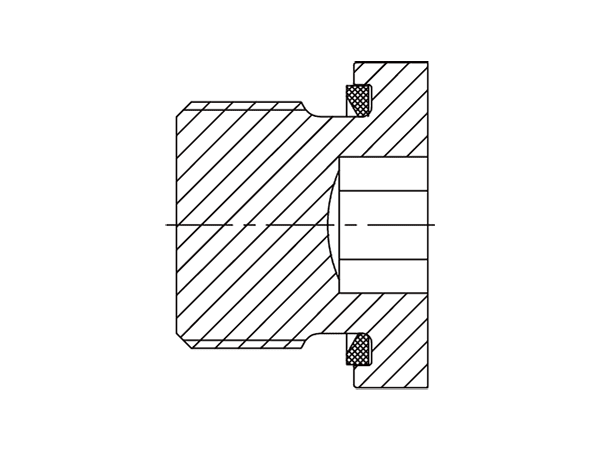 A drawing of DVSTI-MED hydraulic adaptor.