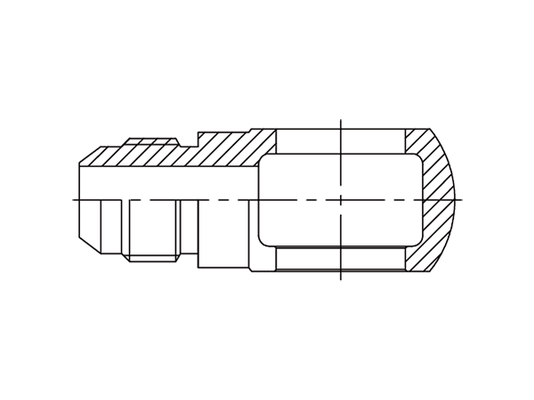 A drawing of MJ-BJBP hydraulic adaptor.