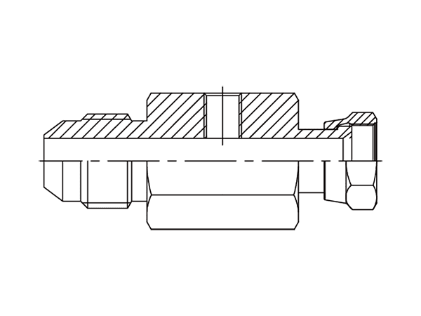 A drawing of TP-DAJCM1251-BPF hydraulic adaptor.