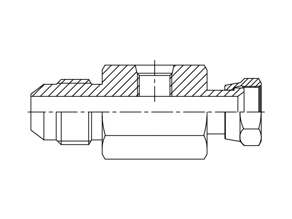 A drawing of TP-DAJCM1251-UNF hydraulic adaptor.