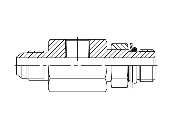 A drawing of TP-DAJCM1305-NPF hydraulic adaptor.