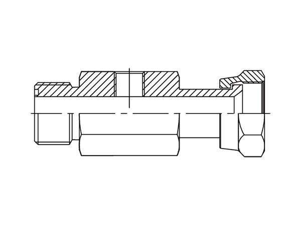 A drawing of TP-DAOF51241-NPF hydraulic adaptor.