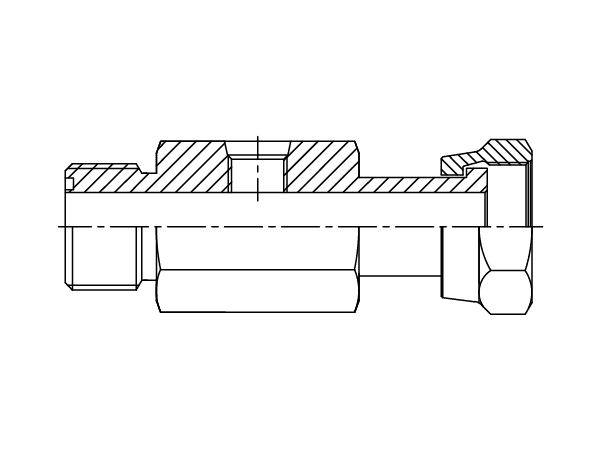 A drawing of TP-DAOF51241-UNF hydraulic adaptor.