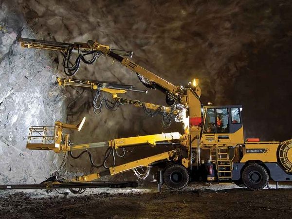 The construction site of tunnel construction machinery