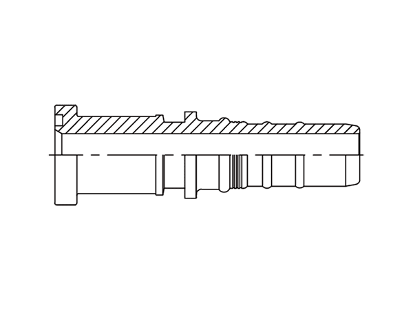 A drawing of DP1FL-R13 interlock hose fitting.