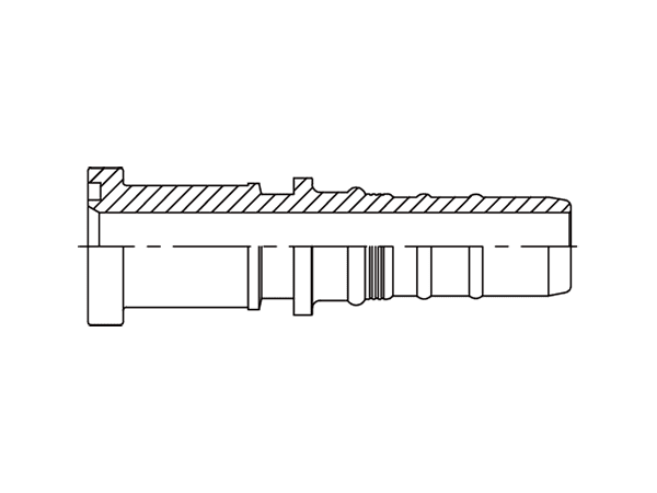 A drawing of DP1FS-R13 interlock hose fitting.