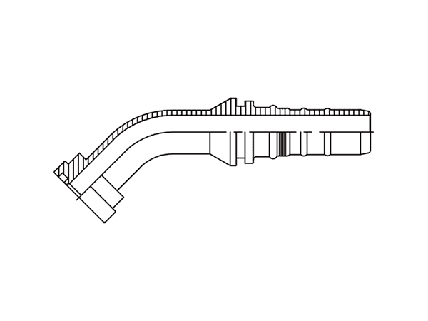 A drawing of DP4FL-R13 interlock hose fitting.
