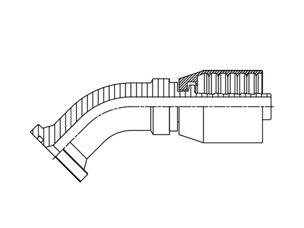 A drawing of DP4FSF hydraulic adaptor.