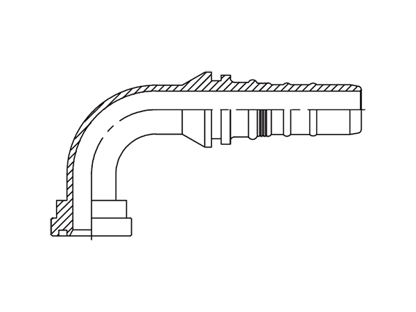 A drawing of DP9FS-R13 hydraulic adaptor.