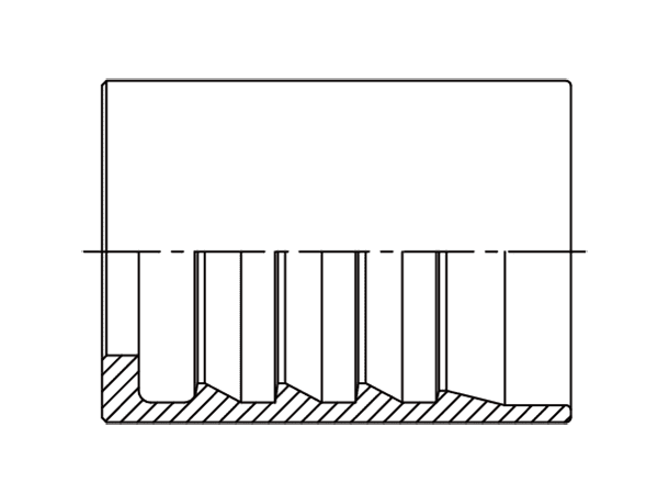 A drawing of DPF01SN ferrule.