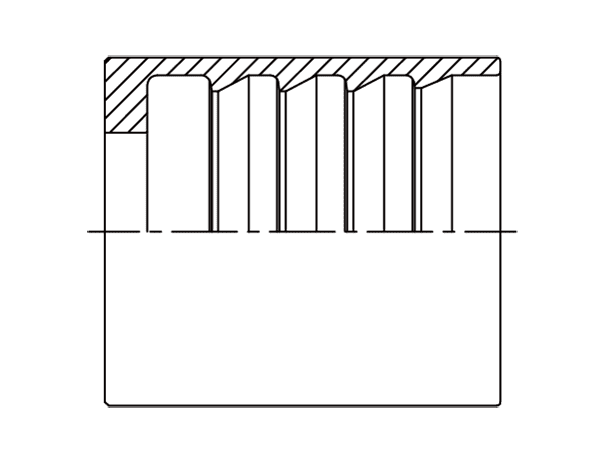 A drawing of DPF02SN ferrule.