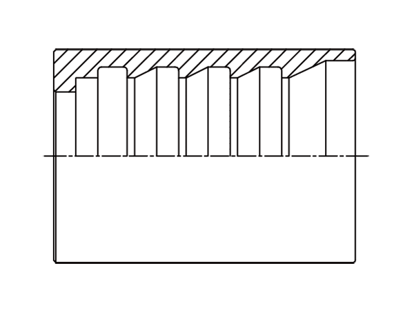 A drawing of DPF04H ferrule.