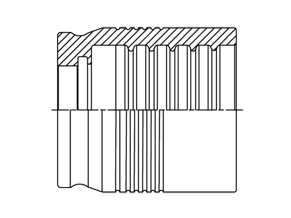 A drawing of DPF4T-NK no-skive ferrule.