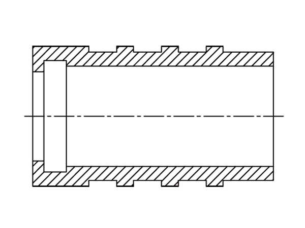 A drawing of DPFTFO hydraulic adaptor.