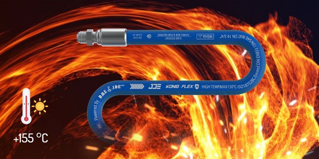 Several KONIG-FLEX series hoses can withstand 155 °C high temperature.