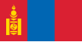The flag of Mongolia.
