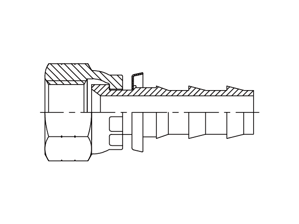 A drawing of DP1JCF-PO push on tail of DME&JDE.