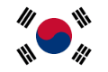The flag of South Korea.