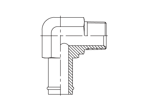 A drawing of DASTH928M hydraulic adaptor.