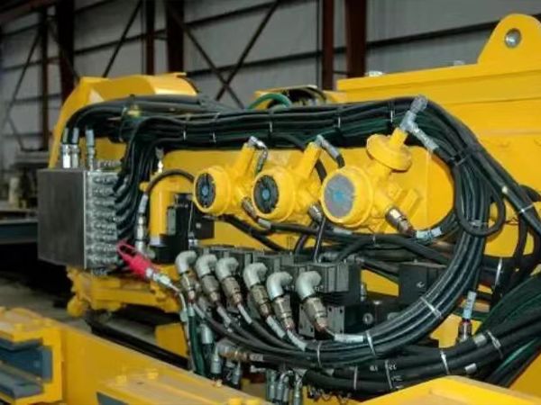Easy-Flex hydraulic hose is installed on the production equipment.