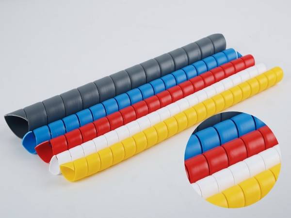 Flat surface plastic spiral warp protectors in 5 different colors