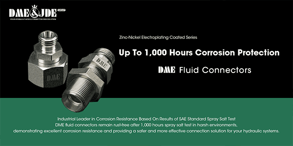 DME&JDE hydraulic pipe fittings and its excellent corrosion resistant performance