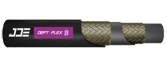 An ISO 11237 2SC fluid hydraulic hose.