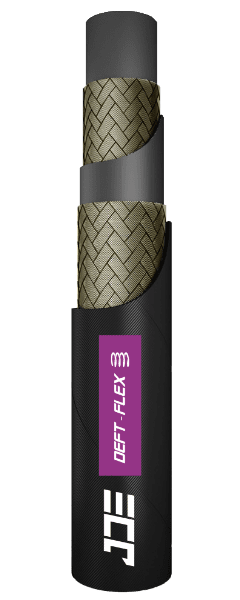 An ISO 11237 2SC fluid hydraulic hose.