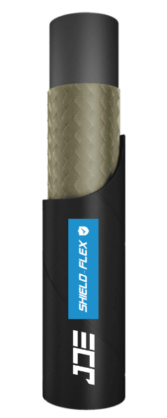 An ISO 1436 1SN fluid hydraulic hose.