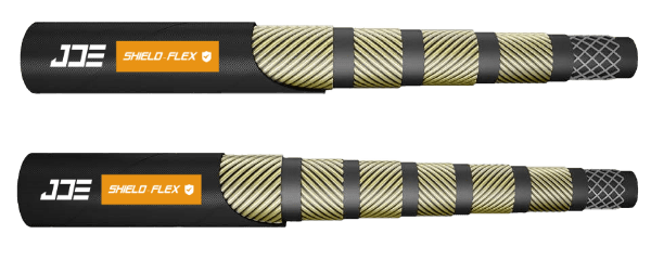 An ISO 3862 R13 fluid hydraulic hose.