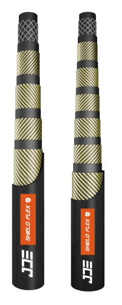 An ISO 3862 R15 fluid hydraulic hose.