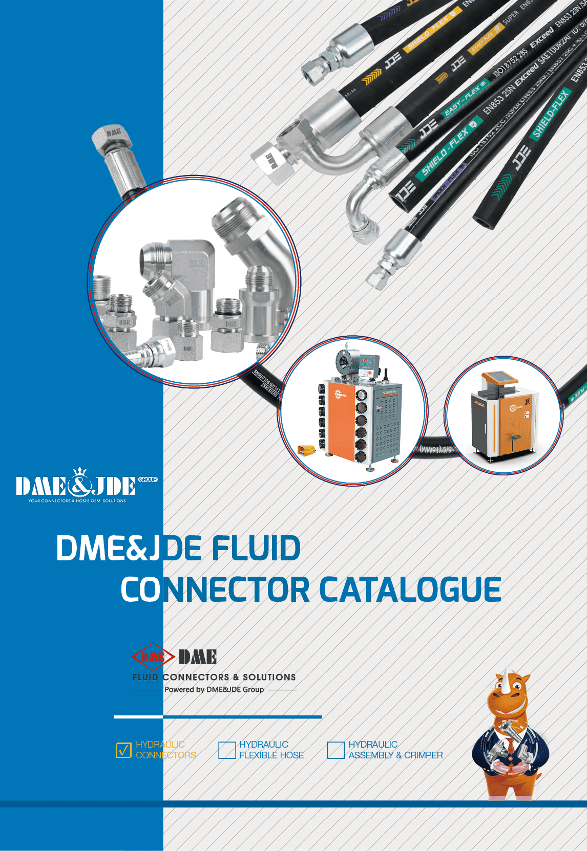 The cover of DME&JDE fluid connector catalogue.