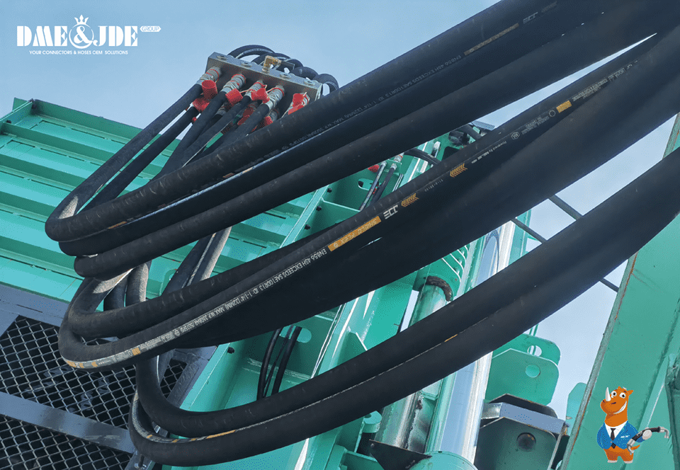 Hydraulic hoses are used to provide a more stable power delivery.