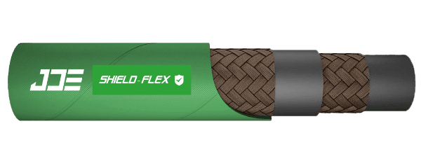 An Oil Hose 2TB Green fluid hydraulic hose.