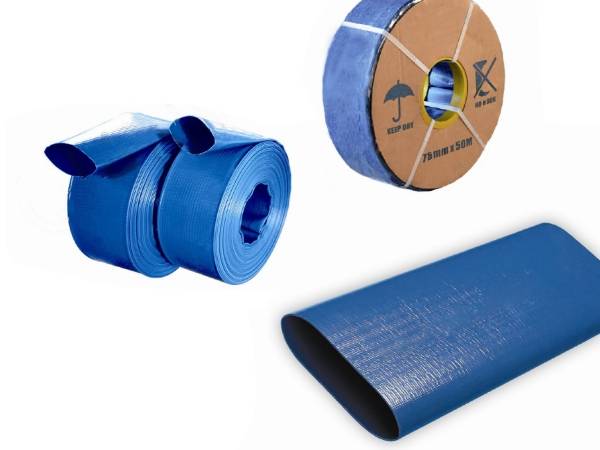 Blue PVC high pressure layflat hose light duty