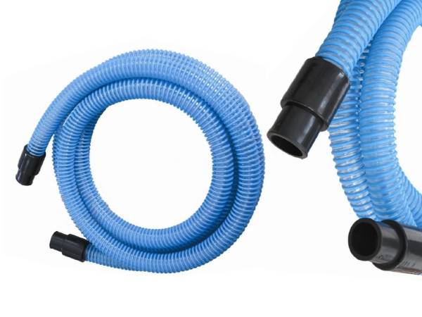 Blue PVC suction hose A-type and its connector details