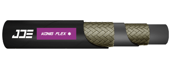 An SAE 100R16 fluid hydraulic hose.