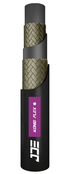 An SAE 100R16 fluid hydraulic hose.