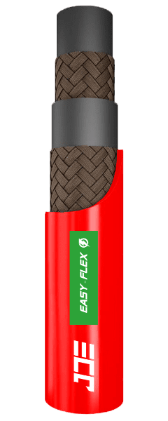 An Smooth Cover R3 Red fluid hydraulic hose.